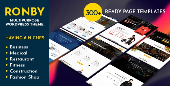 Ronby v6.1.1 - 6 Niche Business Multi-Purpose WordPress Theme