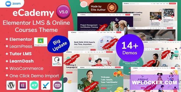 eCademy v6.3 - Elementor LMS & Online Courses Theme