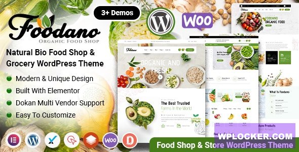 Foodano v1.0 - Natural Food Shop WordPress Theme