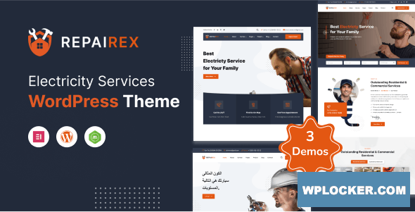 Repairex v1.0 - Electricity Services WordPress Theme + RTL