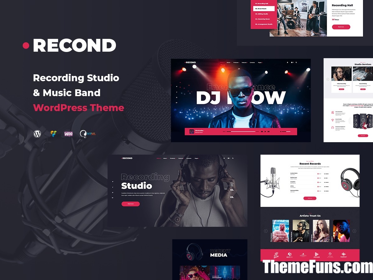 Recond v1.1.7 - Recording Studio & Music Band WordPress Theme