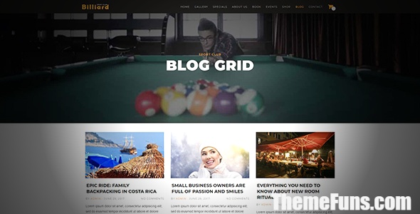 Billiard v1.1.7 - Creative Sporting WordPress Theme