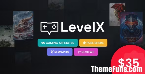 LevelX v1.0 - Gaming Affiliate WordPress Theme