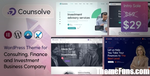 Counsolve v1.0 - Consulting & Investments WordPress Theme