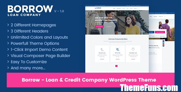 Borrow v1.6.5 - Loan Company Responsive WordPress Theme