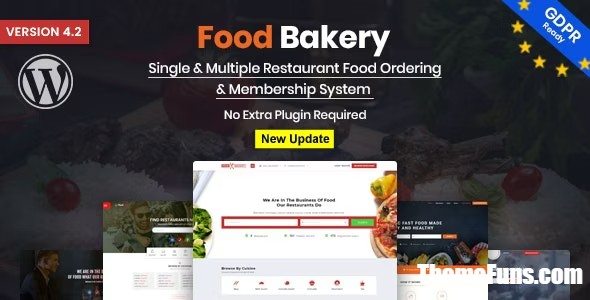 FoodBakery v4.2 - Food Delivery Restaurant Directory WordPress Theme