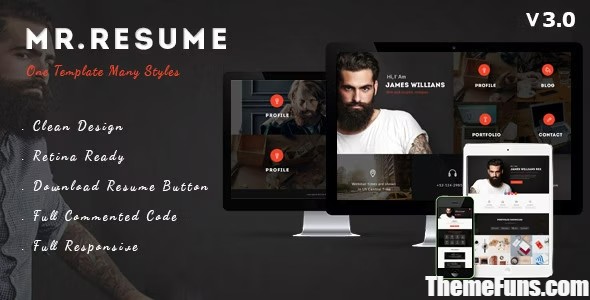 Morgan v3.5.0 - Resume, vCard, Personal, Profile and Portfolio WP Theme