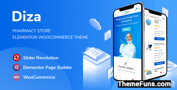 Diza v1.2.13 - Pharmacy Store Elementor WooCommerce Theme