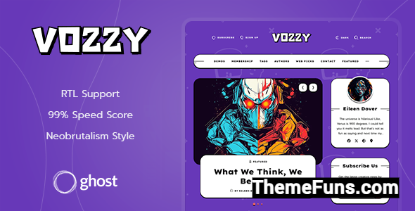 Vozzy v1.02 - Modern & Neobrutalism WordPress Theme