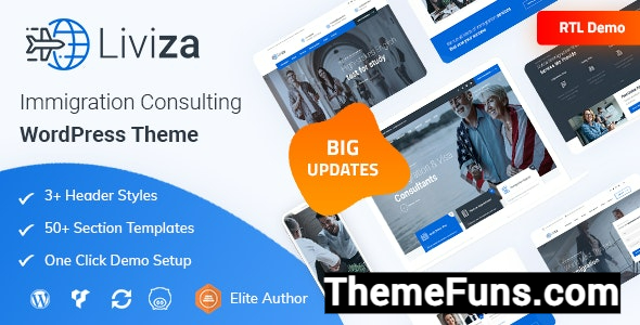 Liviza v3.5 - Immigration Consulting WordPress Theme