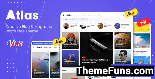 Atlas v2.0.4 - Creative Blog & News WordPress Theme