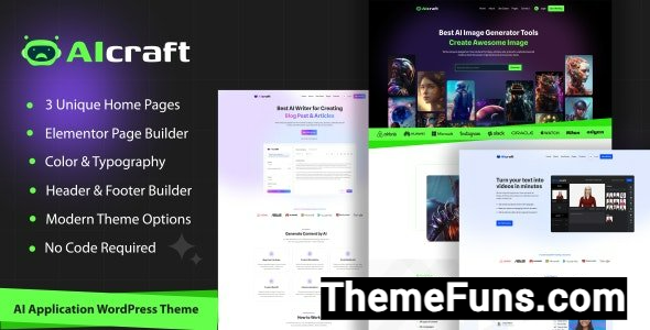 AIcraft v1.0.0 - AI Application & Generator WordPress Theme