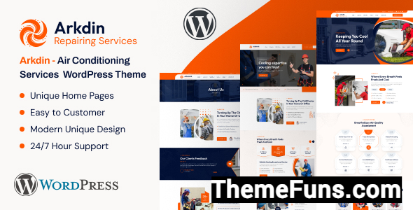 Arkdin v1.1 - Air Conditioning Services WordPress Theme